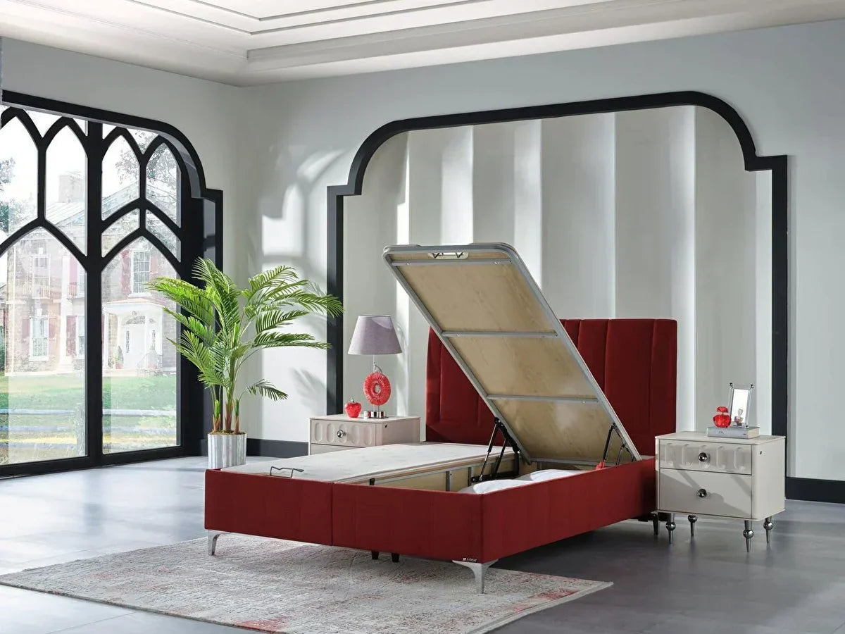 🛏 The Eldryn Ottoman Red